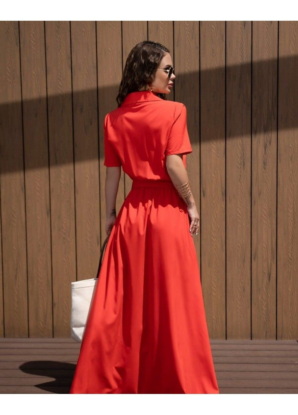 Красное повседневный платье 14089 xxl красный ISSA PLUS