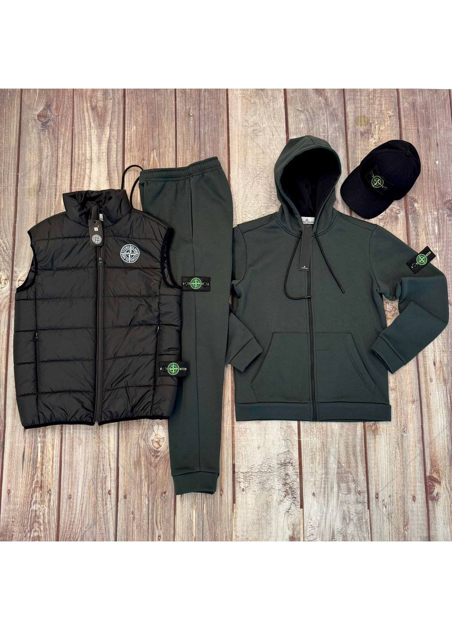 🔹Набір на осінь . Жилет + теплий спортивний костюм + кепка No Brand (361298550)