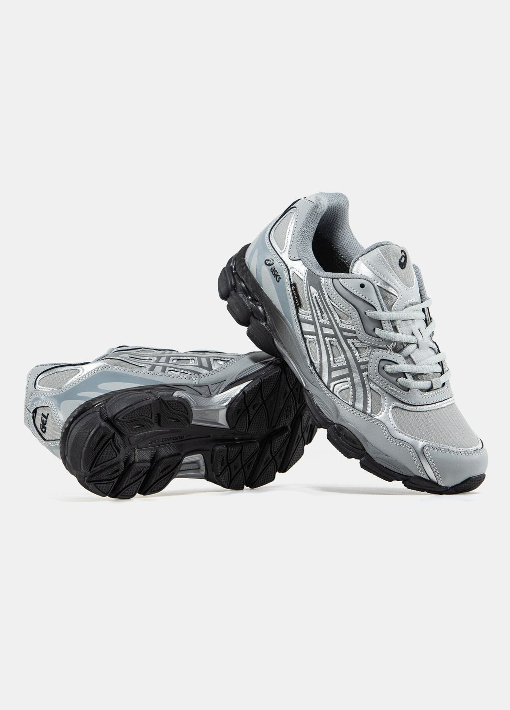 Серые демисезонные кроссовки мужские asics gel-nyc gore-tex gray | асикс гель-нюк серые No Brand