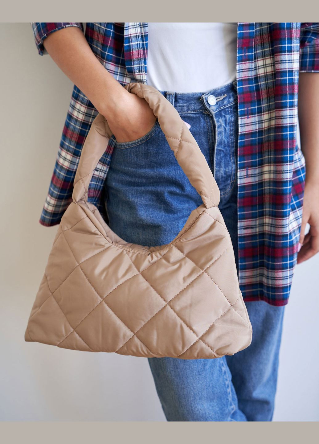 Сумка жіноча крос боді нейлонова (wel-10729) Бежевий WeLassie (315864693)