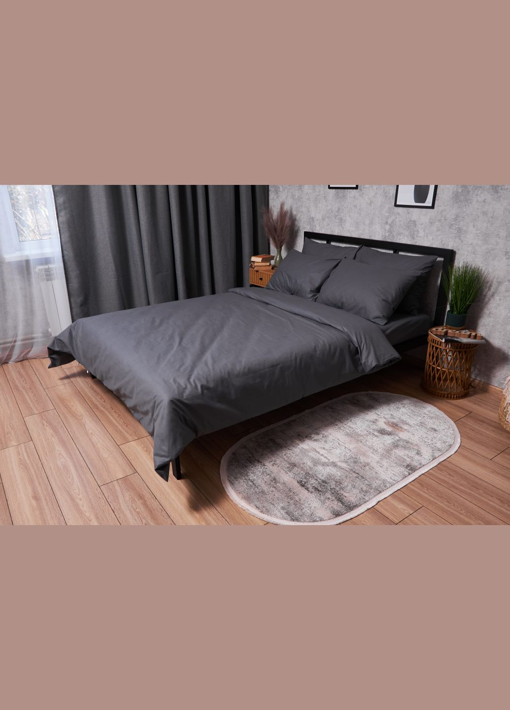 Комплект постільної білизни Бязь Gold Люкс King Size 220x240 наволочки 2х70х70 (MS-820003187) Moon&Star Dark Blue (288043896)