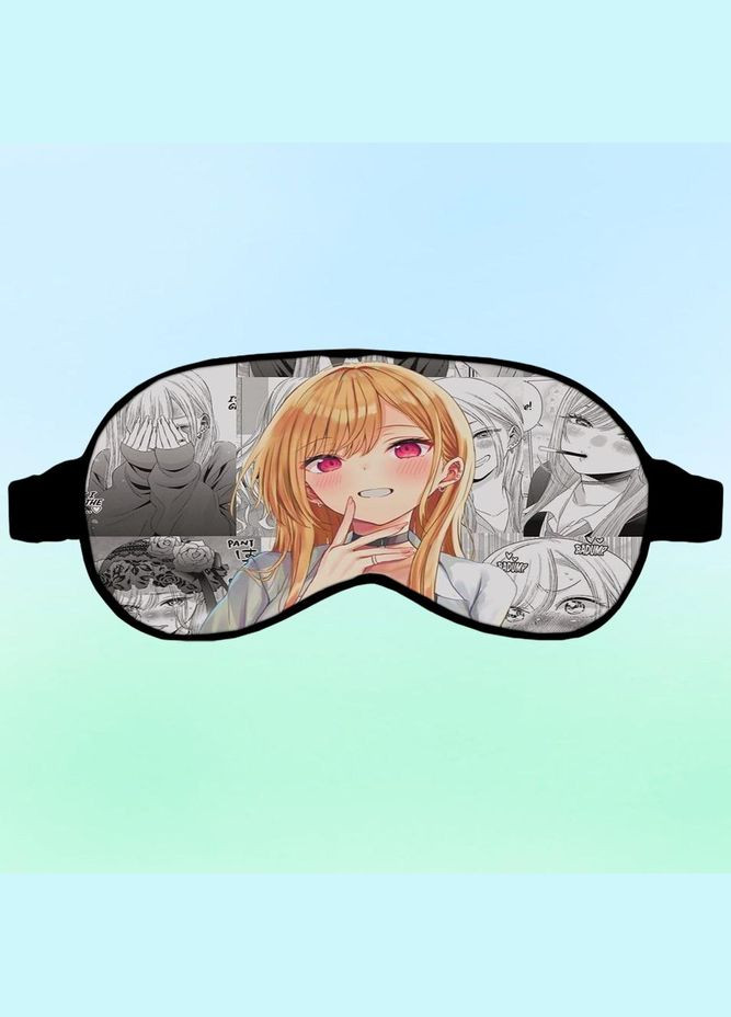 Маска для сну Аніме Ця порцелянова лялька закохалася #0008 чорна No Brand (315042426)