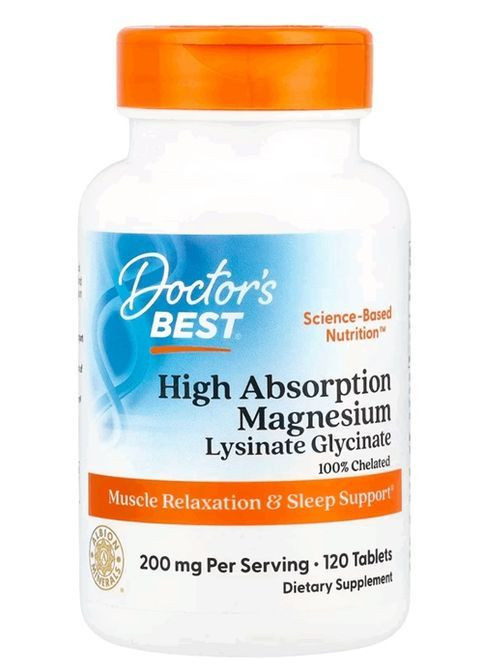 High Absorption Magnesium Lisinate Glycinate 100% Chelated 120 Tabs DRB-00025 Doctor's Best (369374412)