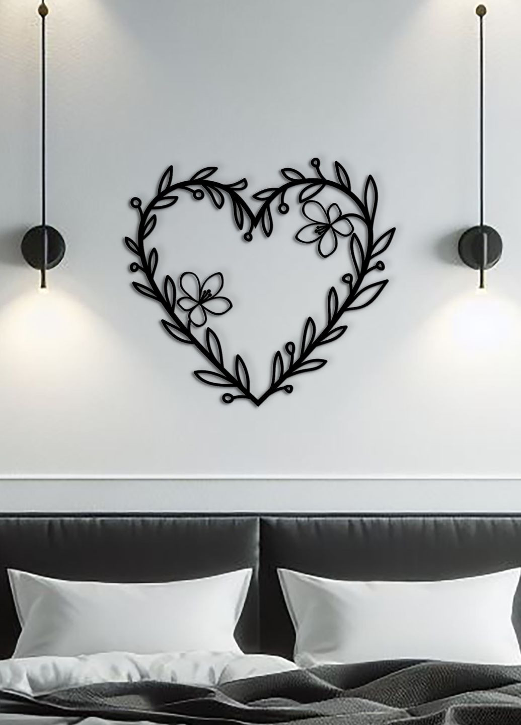 Сучасна картина на стіну, декор в кімнату "Закоханість серце", стиль лофт 20х23 см Woodyard (292113061)