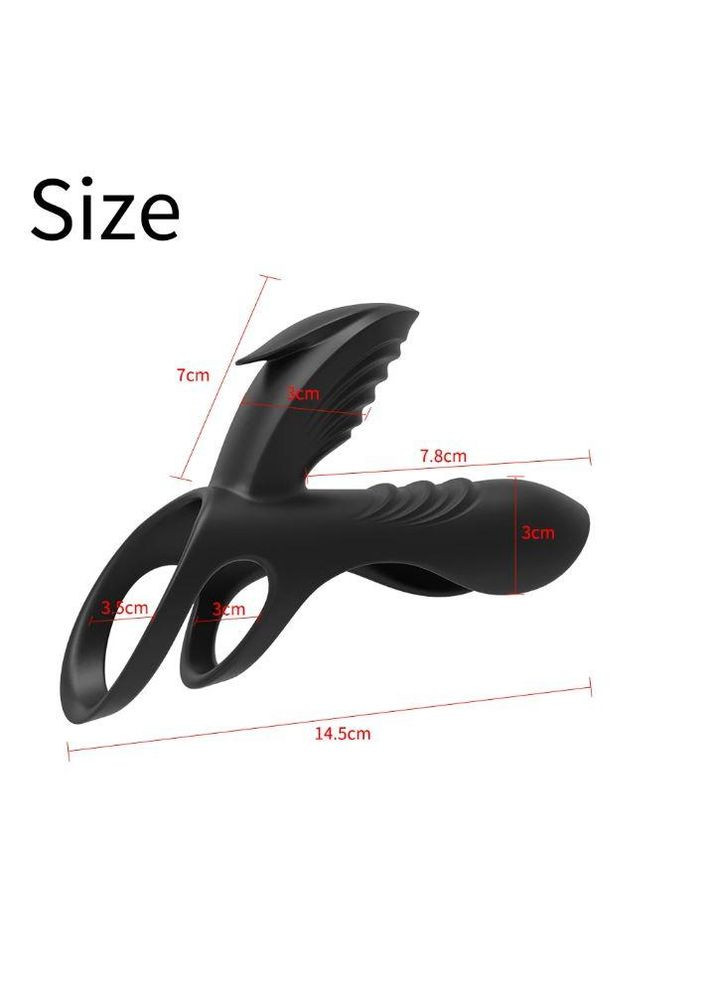 Ерекційне кільце з вібрацією і кліторальним відростком ClitoralStimulation No Brand (339864962)