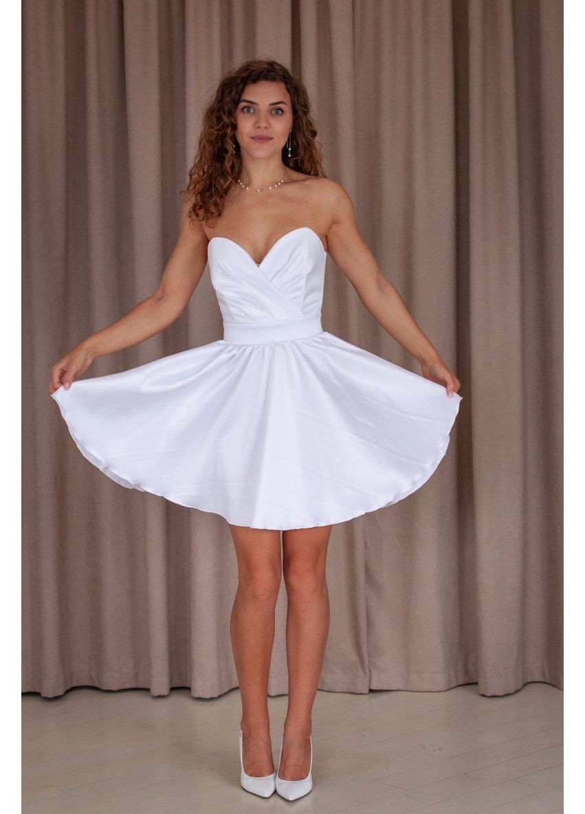 Білий вечірня плаття бебі долл First Woman однотонна