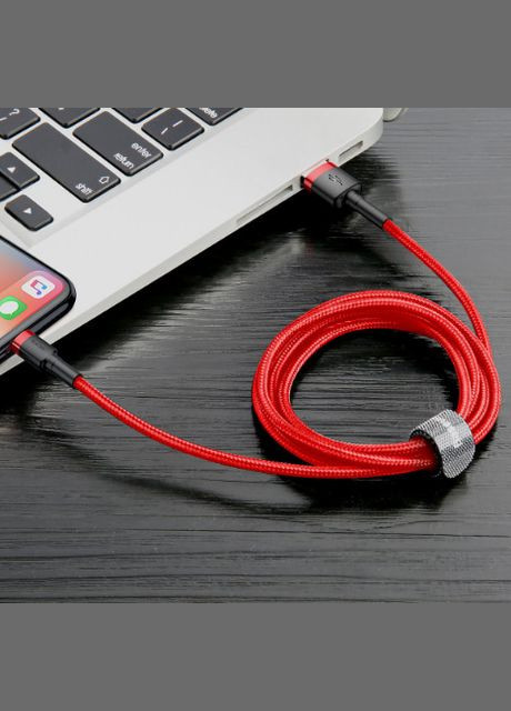 Кабель USB Cafule Lightning Cable 3M 2A Червоний (CALKLFR09) Baseus (279827293)