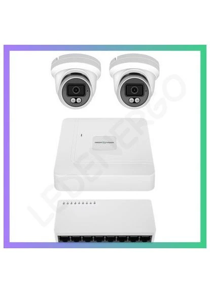 Комплект видеонаблюдения на 2 камеры GV-IP-K-W100/2 6MP GreenVision (385641715)