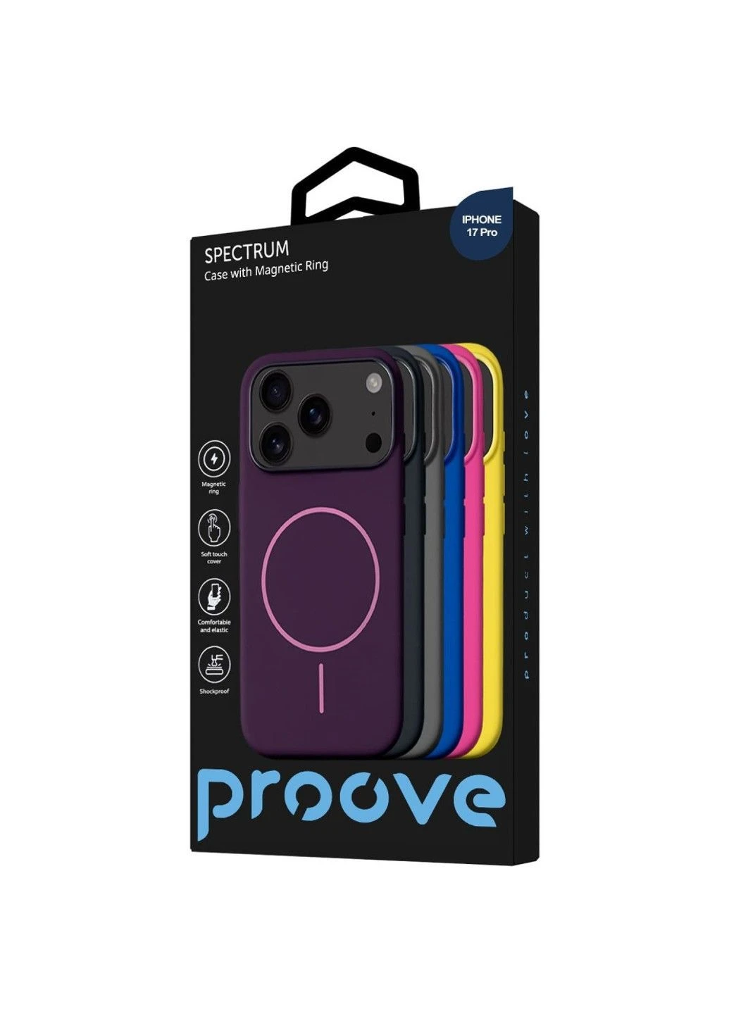 Чехол Spectrum Case with Magnetic Ring iPhone 17 Pro Pink fruit Proove (382767064)