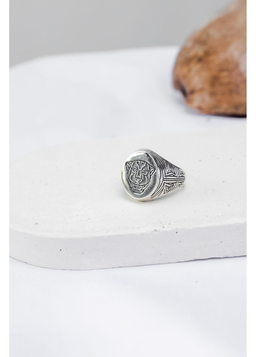 Печать серебряная мужская Тигр 886, размер No Brand (361225108)