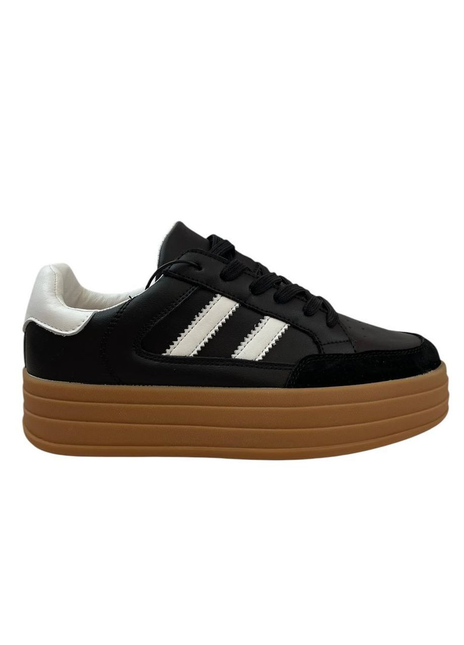 Черные женские кеды на высокой подошве черные (cx1590-4) Stilli