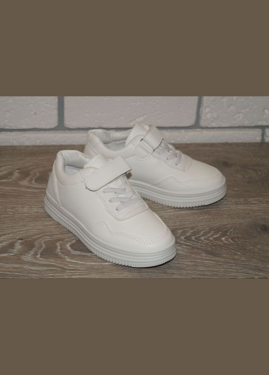 Білі осінні демісезонні кросівки для дівчаток ABA 2002-1