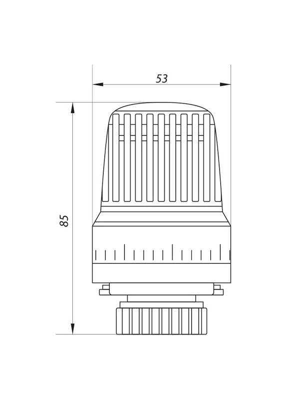 Термоголовка для радіатора M30x1.5 KR.1330 (KR2676) – Чехія, 12 міс. гарантії, вага 14,9 кг, 100 шт. в упаковці KOER (399021344)