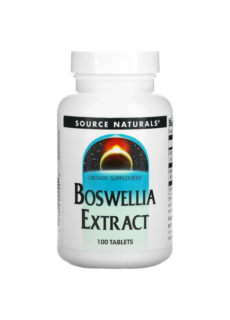 Босвелія Boswellia, екстракт, 100 таблеток Source Naturals (361116352)
