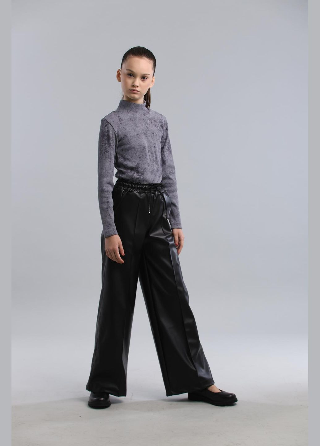 Брюки з екошкіри на флісі IRmAS палаццо (329746142)