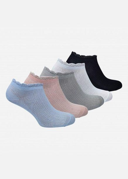 Набір жіночих шкарпеток коротких бавовняних Лана Lurix style 5 пар Асорті No Brand (278369138)
