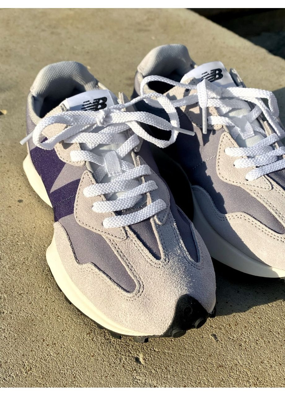 Серые демисезонные кроссовки мужские new balance 327 grey / violet нью беланс 327 No Brand