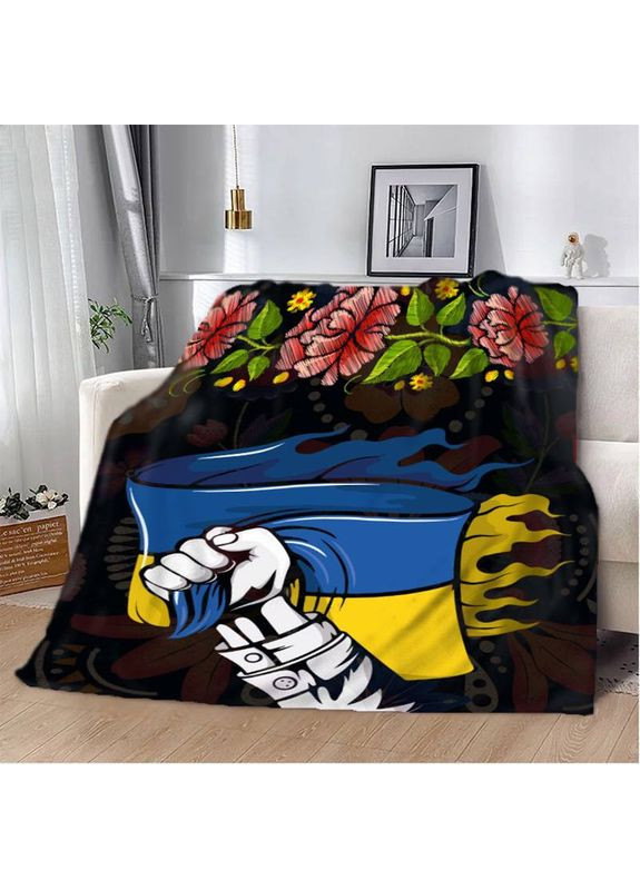 Плед 3D патріотичний Патріотичний колорит 12554 135х160 см FlexDress (368764857)