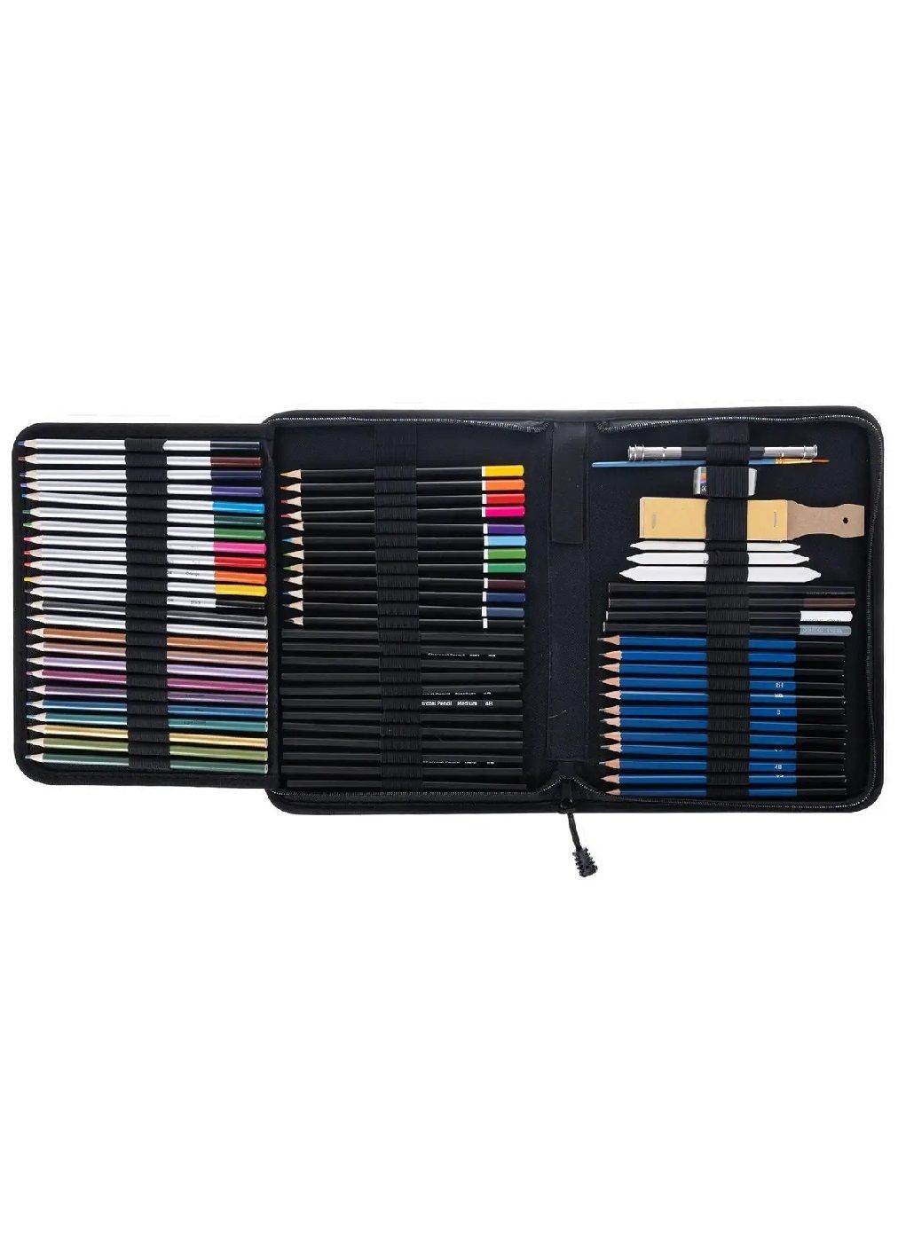 Набір комплект художній для малювання ескізів у сумці чохлі футлярі з гумками 74 елементи 30х21х3,5 см (479238-Prob) Unbranded (316427051)