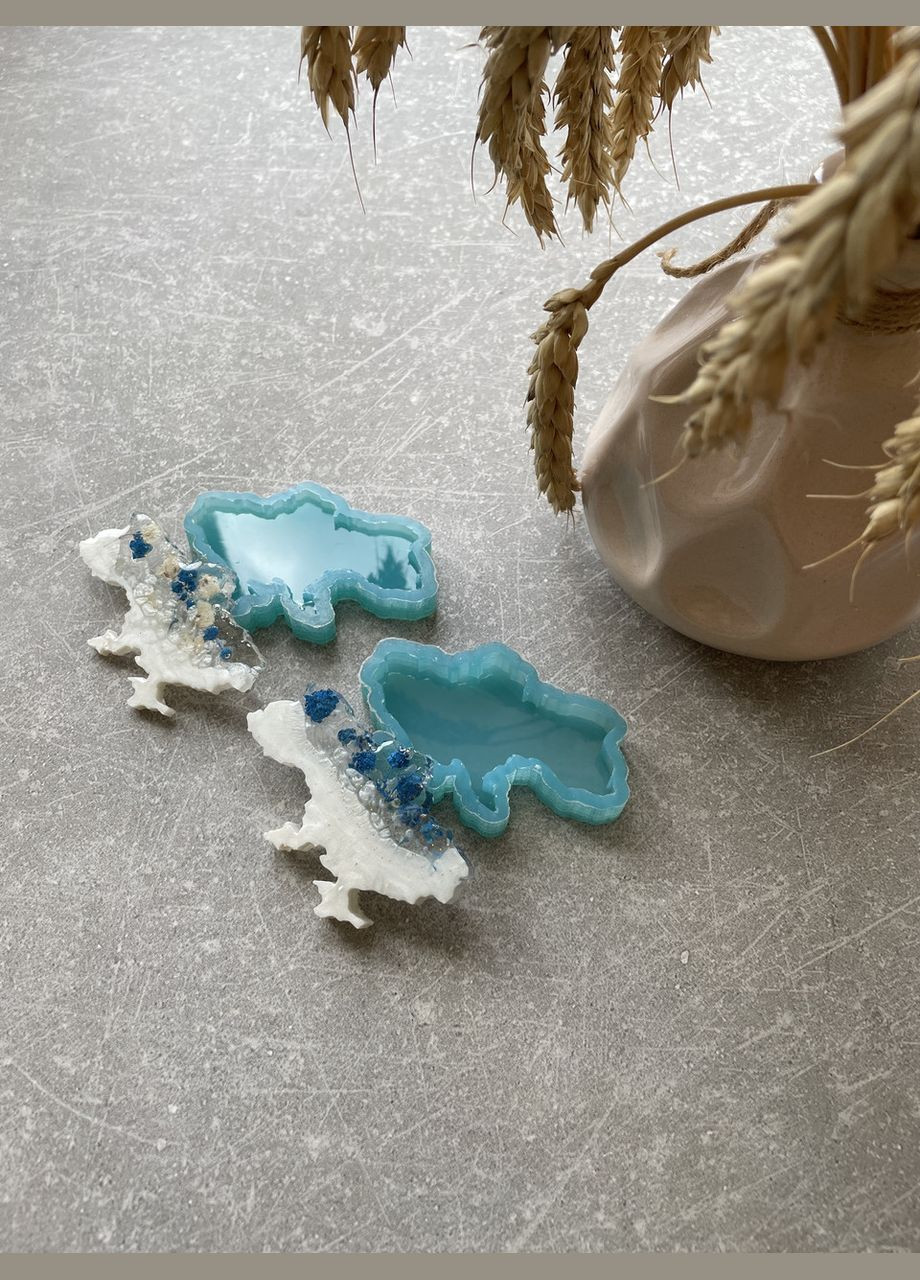 Молд карта Украины 64*40*5 мм для брелоков магнитов силиконовая форма молд для эпоксидной смолы No Brand (370566742)