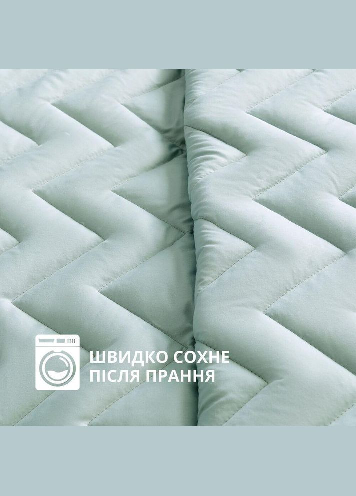 Покривало 240х260 см стьобане двостороннє якісна стібка мікрофібра мʼята сіре на ліжко, диван IDEIA (318493109)