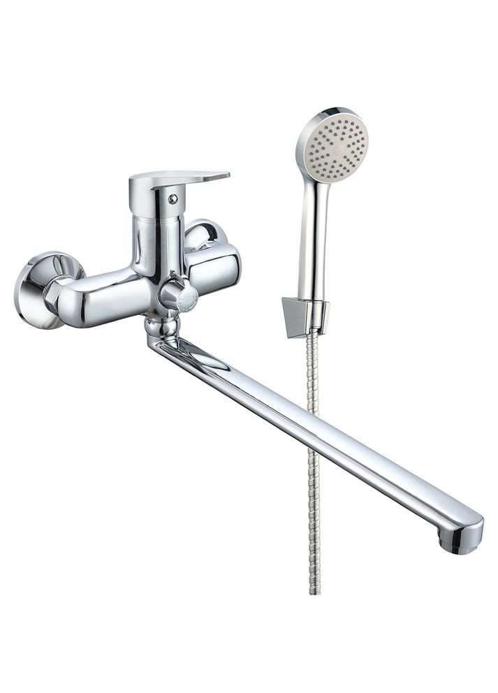 VRL711-02 (NKL) ванна одноваж. довгий поворот. вилив сплав Ø35 (хром) {10/1} Wezer (371881597)