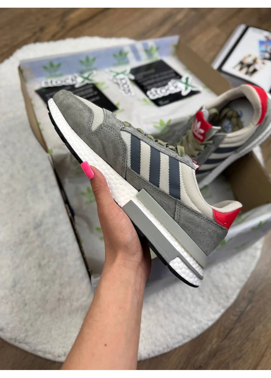 Сірі літні кросівки adidas zx 500 rm grey four адідас зх 500 сірі No Brand