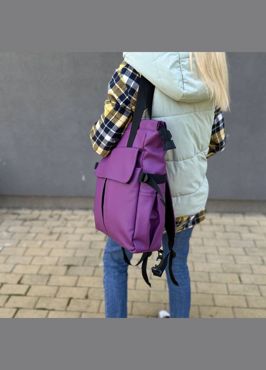 Жіноча сумка фіолетовий колір шопер молодіжна містка No Brand (294057617)