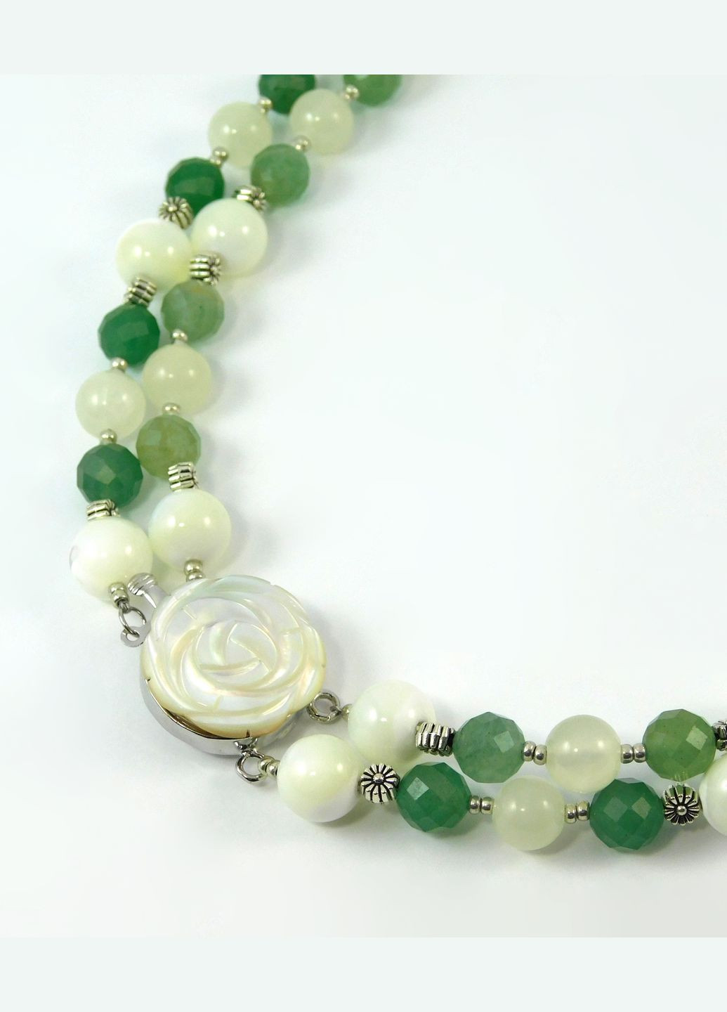 Намисто "Мангольд" Перламутр, Нефрит, Онікс Fursa fashion (322313188)