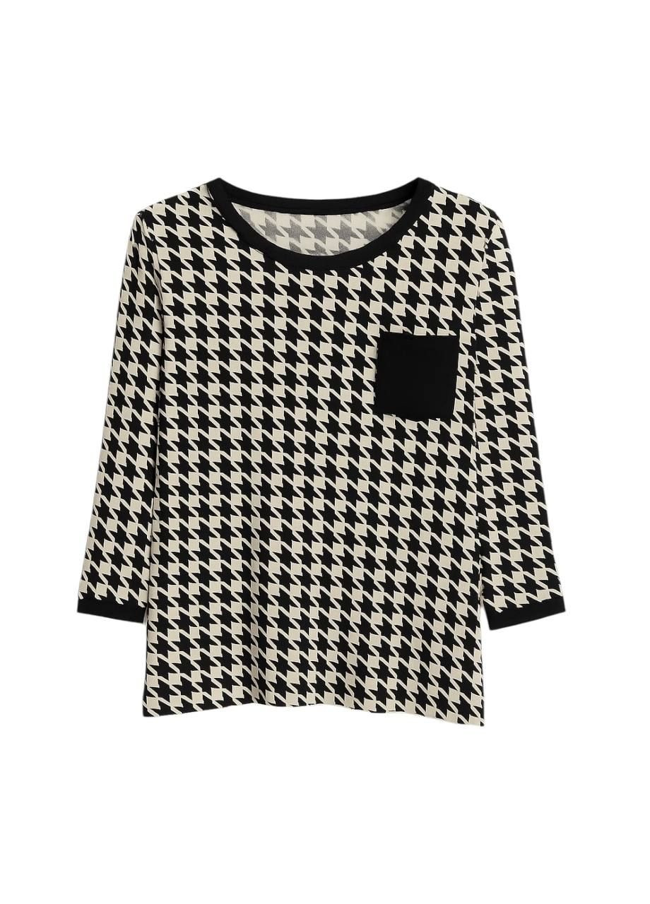 Чорно-біла блуза чорно-білий Silvian Heach