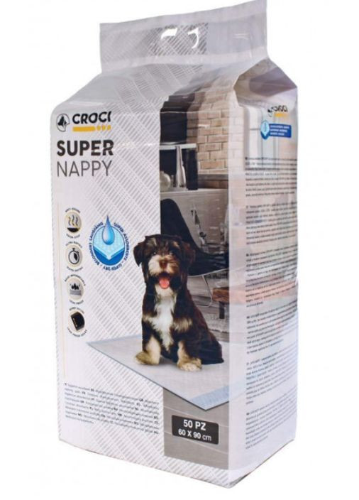 Пелюшки C6020953 для собак "Super Nappy" 60х90, 50 шт/уп (099531) Croci (278309844)
