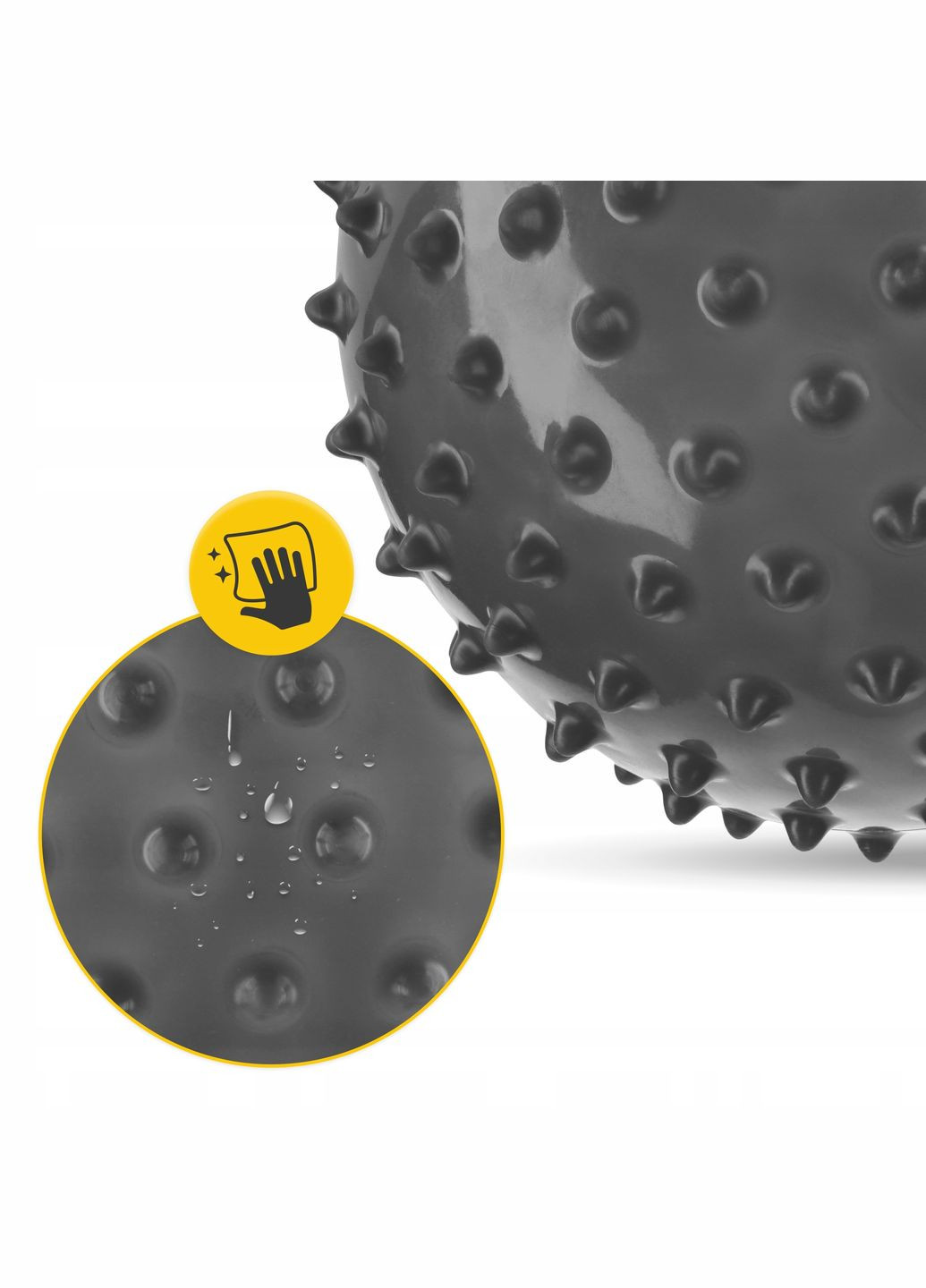 Мяч для пилатеса массажный 20 см P-5905973402330 Black 4FIZJO (347317461)