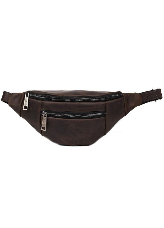 Кожаная бананка на два отделения с передним карманом RC-8040-3md коричневая TARWA (329151525)