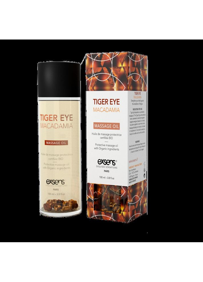 Массажное масло Tiger Eye Macadamia (защита с тигровым глазом) 100мл, натуральное Exsens (291442183)
