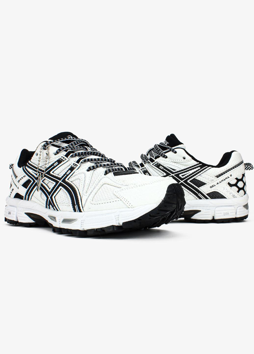 Білі Осінні кросівки чоловічі і жіночі asics gel-kahana 8 white black | асікс гель-кахана 8 білі чорні No Brand