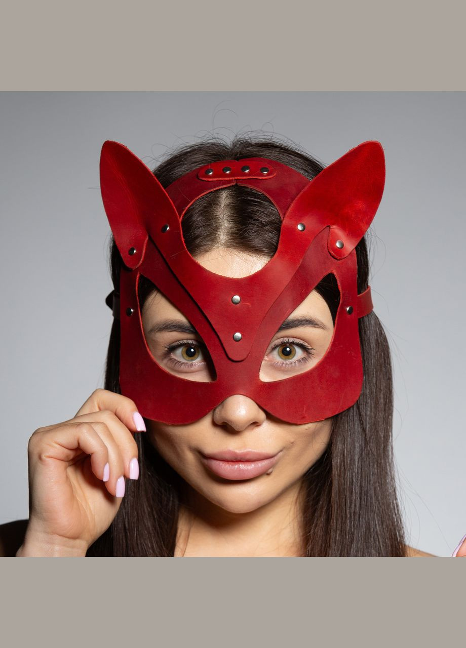 Маска шкіряна Play Cat червона MS-1 Edena (307925947)