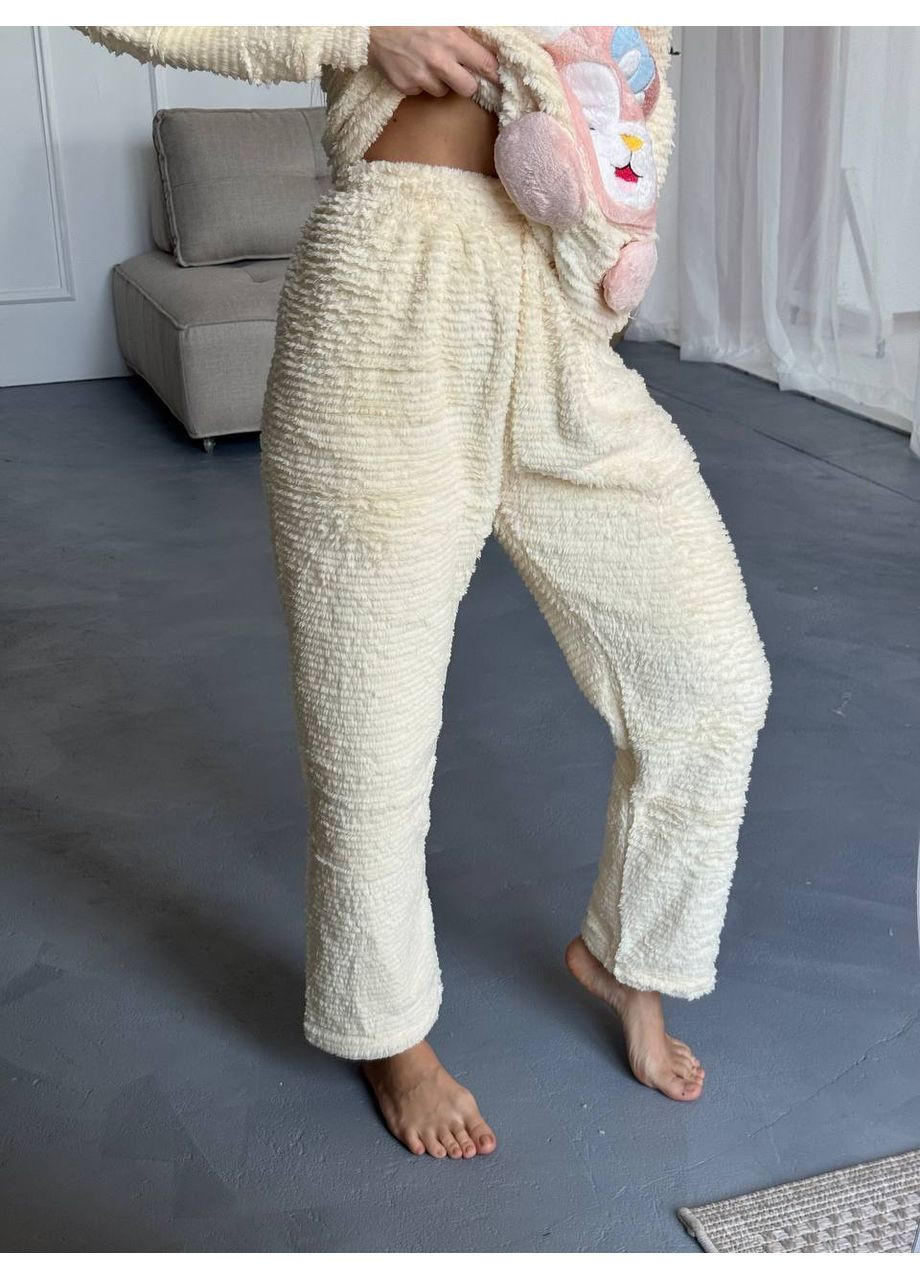 Молочна піжама жіноча кофта + брюки Гермес