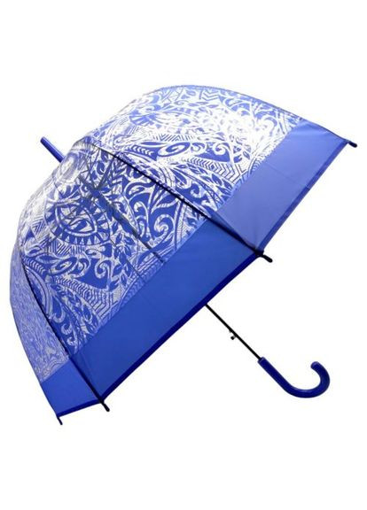 Комбинированный зонт полуавтомат, углубленный купол, d=80 см, длина: 81 см, 8 спиц, трость, (синий) MIC (373302718)