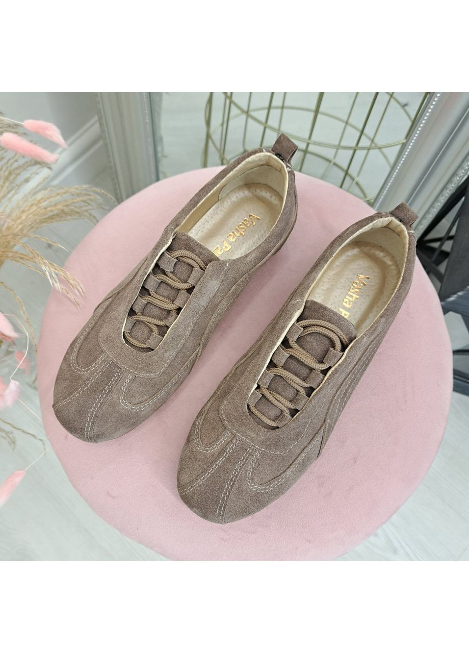 Кросівки замшеві жіночі на тонкій підошві. Колір візон. 37 розмір Vasha para комбіновані (353828493)