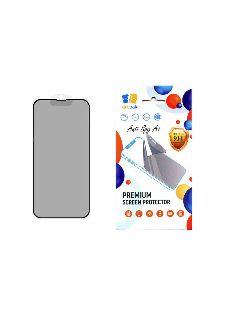 Стекло защитное Apple iPhone 15 Pro (m319540) Drobak Anty Spy Apple iPhone 15 Pro (Black) (367065384)