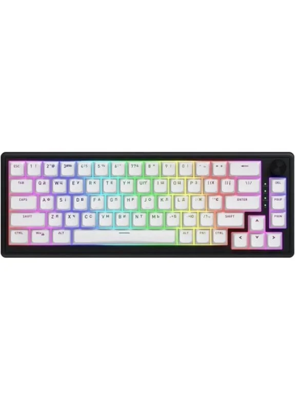 Клавіатура Skyfall 65 Aurum Sterling RGB Wireless/Bluetooth/USB UA Black/White (HTK3160UA) Hator (399196988)