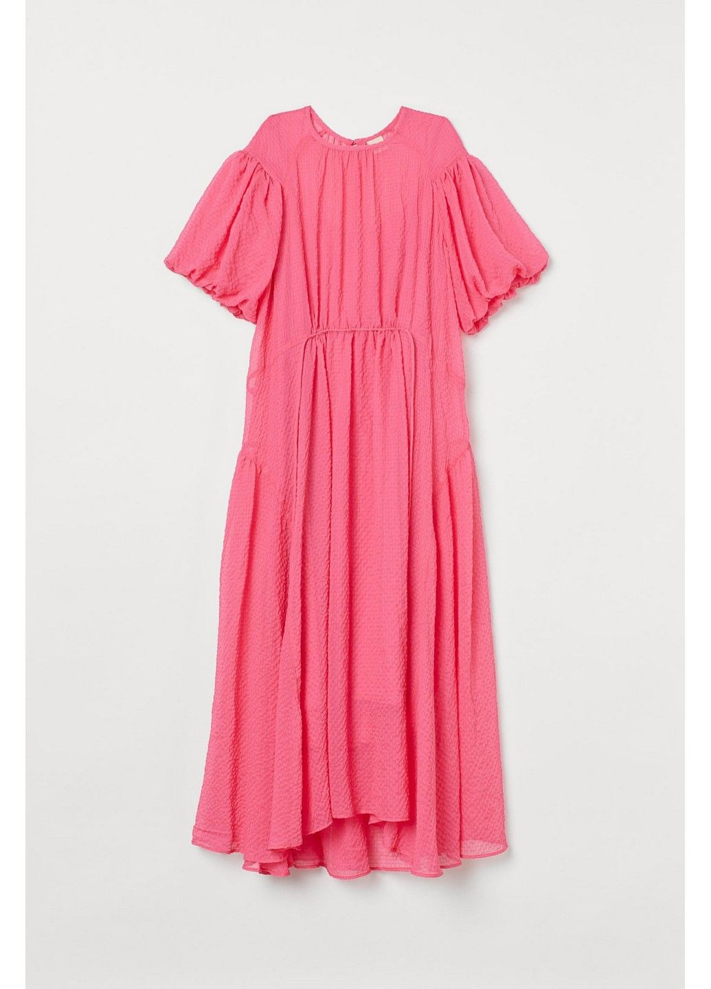 Розовое кэжуал платье с микро-дефектом H&M однотонное