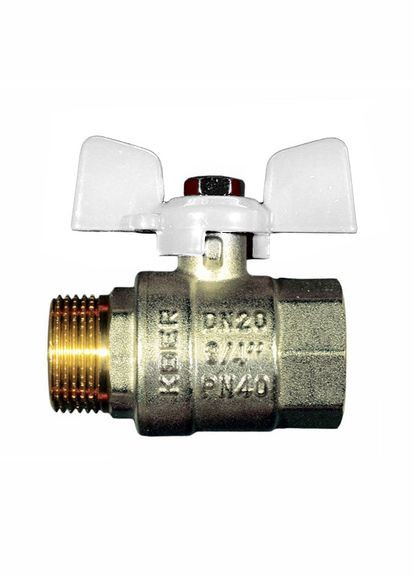 Кран шаровой 3/4" ГШМ (KR.218.W) белый (KR0183) KOER (315443168)