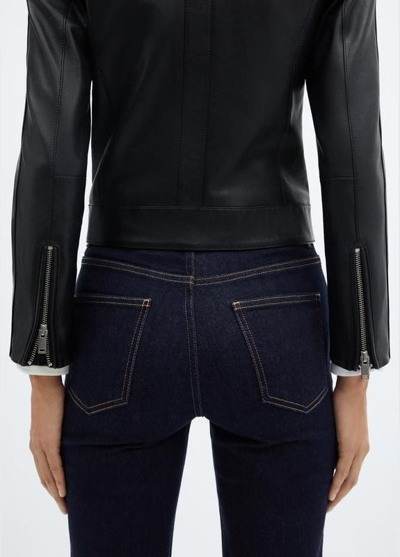 Темно-сині джинси кльош flare на високий ріст середня посадка Mango - (325695499)