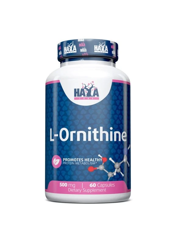 Аминокислота L-Ornithine 500 mg, 60 капсул Haya Labs (322639999)