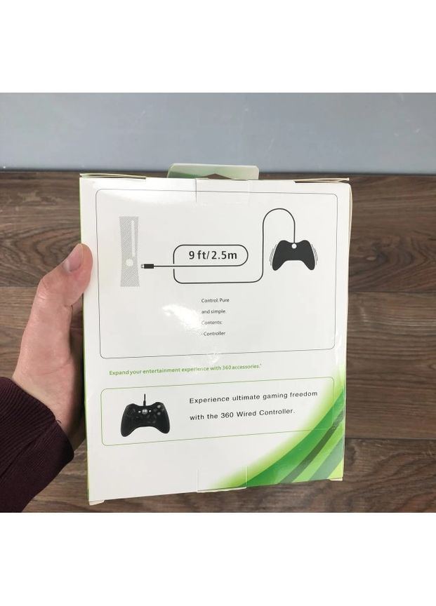 Джойстик проводной для Xbox 360 и ПК проводной манипулятор USB геймпад для хбокс 360 Черный No Brand (362732091)
