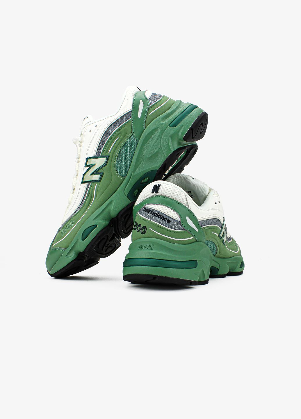 Зеленые всесезонные кроссовки мужские new balance 1000 green gray | нью беланс 1000 зеленые серые No Brand