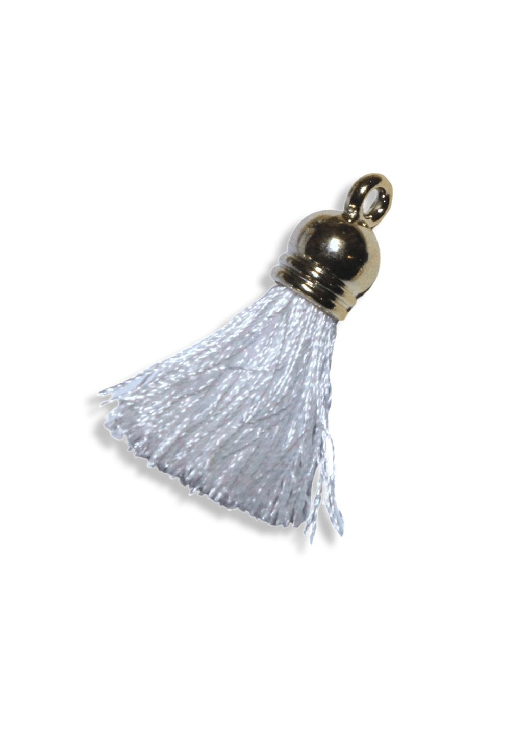 Кисточка полиэстеровая с бахромой и петелькой 2.5см/2см Белый FROM FACTORY PKB2 (339104215)