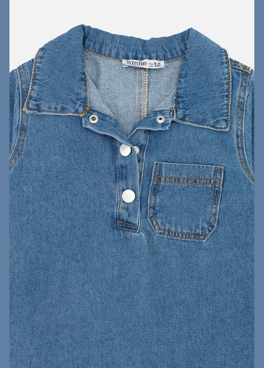Блакитна сукня джинсова для дівчинки колір блакитний cb-00270624 Smile (319069193)