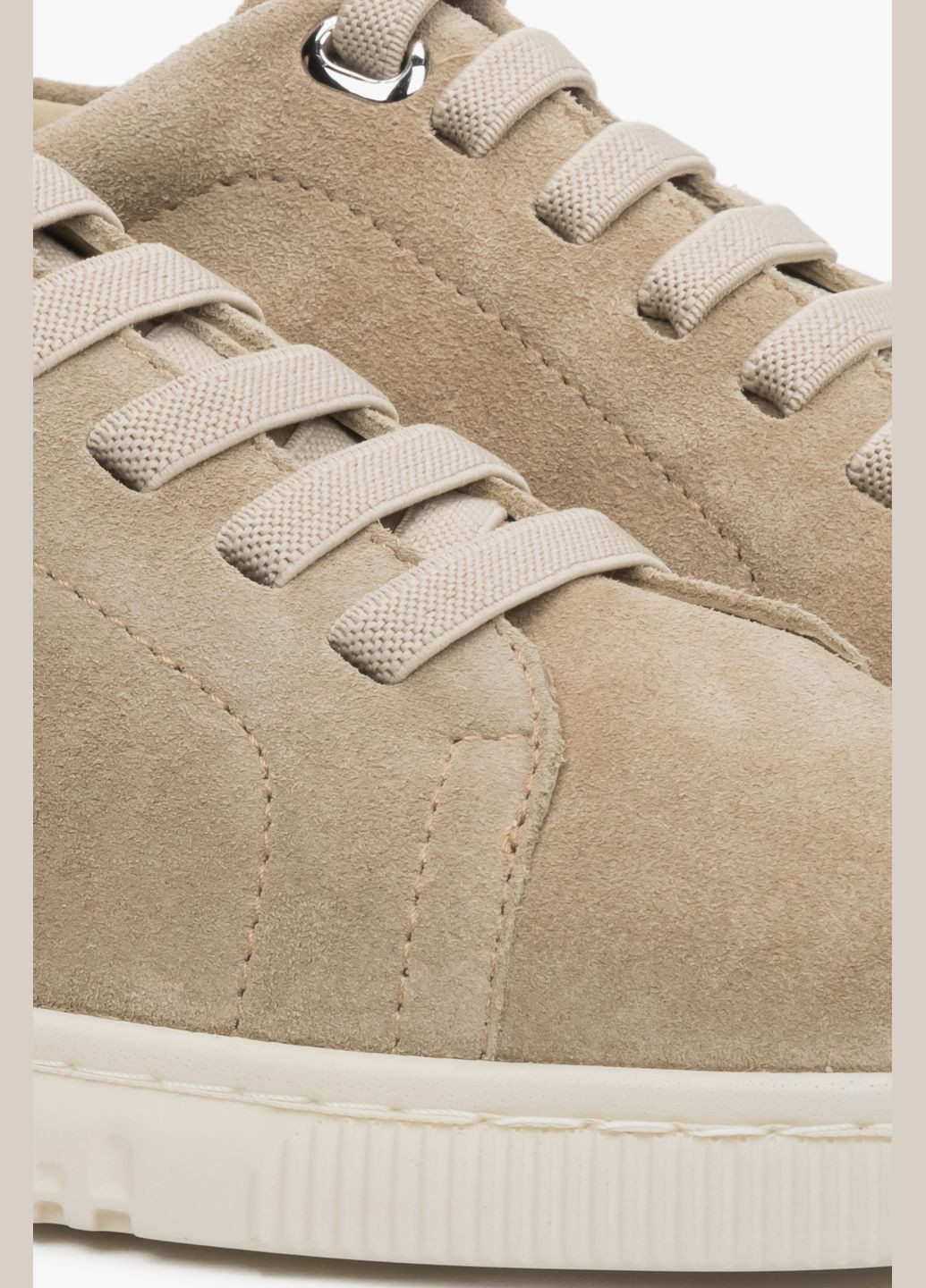 Бежеві кеди низькі, колір бежевий Estro